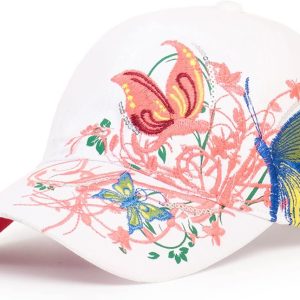 Trucker Hats Womens Hat Trendy Creativity Flowers Butterfly Sequins Embroidered Baseball Cap