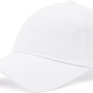 Oversize Baseball Cap, 100% Cotton Adjustable Dad Hat for Big Heads 23.5"-25.5", Soft Crown Large Size Cap
