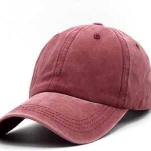 Unisex Vintage Washed Distressed Baseball-Cap Twill Adjustable Dad-Hat