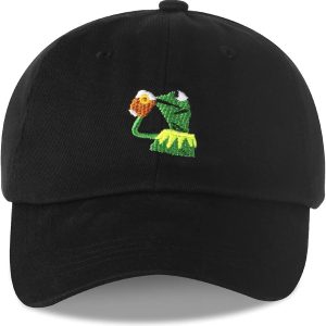Kermit The Frog Embroidered Baseball Cap - Adjustable Funny Dad Hat for Men Women