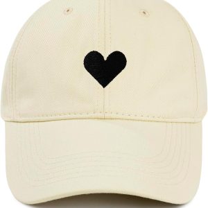 Womens Baseball Caps Cute Heart Dad Hat, Adjustable Cotton Unisex Cap for Workout, Golf & Everyday Wear