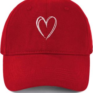 Womens Baseball Caps Cute Heart Dad Hat, Adjustable Cotton Unisex Cap for Workout, Golf & Everyday Wear
