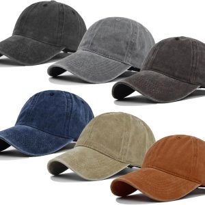 Unisex Vintage Baseball Cap Washed Distressed Plain Blank Baseball Hat Adjustable Dad Hat for Outdoor Sports