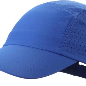 Men's Breathable Run Hat Quick Dry Reflective Sport Cap Adjustable Lightweight Baseball Hat Unstructured Design