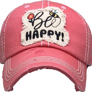 Funky Junque Distressed Baseball Cap for Women - Vintage Trucker Hat with Embroidered Patch, Womens Hats