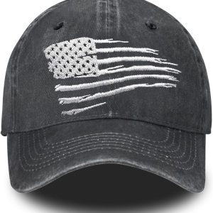 Embroidered Baseball Cap for Women Men Vintage Adjustable Washed Distressed Denim Baseball Hat