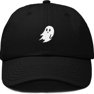 Ghost Embroidered Mens Womens Cotton Dad Hat Baseball Cap Adjustable