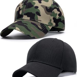 Structured Baseball Hats for Men Women Breathable Washed Cotton Baseball Caps Adjustable Golf Dad Hat for Wide Occasion