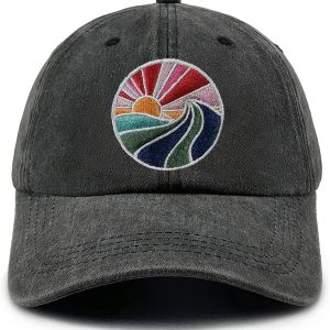 Embroidered Baseball Cap Vintage Washed Cotton Hat for Men Women