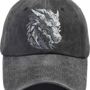 Unisex Adjustable Animal Hat for Men Women, Classic Cotton Wild Animals Embroidered Baseball Cap