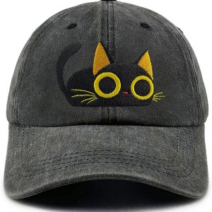Embroidered Baseball Cap Vintage Washed Cotton Hat for Men Women